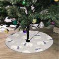 thumbnail image 2 of FMSHPON Polar Bear in a Blue Scarf Xmas Christmas Tree Skirt Stand Mat for Holiday Party Decoration Indoor Outdoor 36 inches, 2 of 3