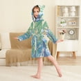 thumbnail image 4 of FORMRS Niños Bathrobe Unisex Hooded Robe Soft Plush Pajamas Sleepwear, Size 2-3T, Beige Tree, 4 of 7
