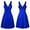 A0810-Blue, variant on QUINDOS Dresses for Women 2025 Sleeveless Ball Gown V-neck Holiday Party Dresses Summer Wrap Slim Solid Color Mid Length Midi Womens Dresses