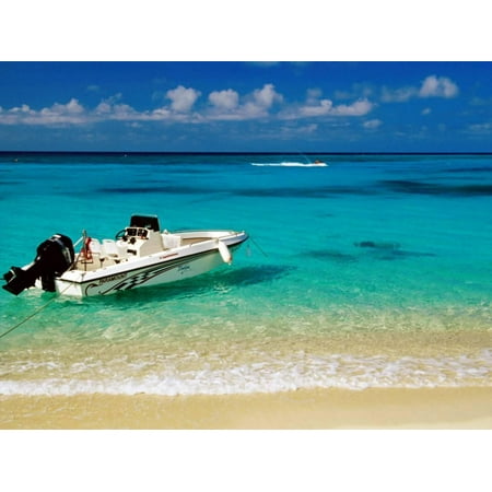 Speedboat Moored at Conroy Beach, Montego Bay, St. James, Jamaica Print Wall Art By Richard (Best Shopping In Montego Bay Jamaica)