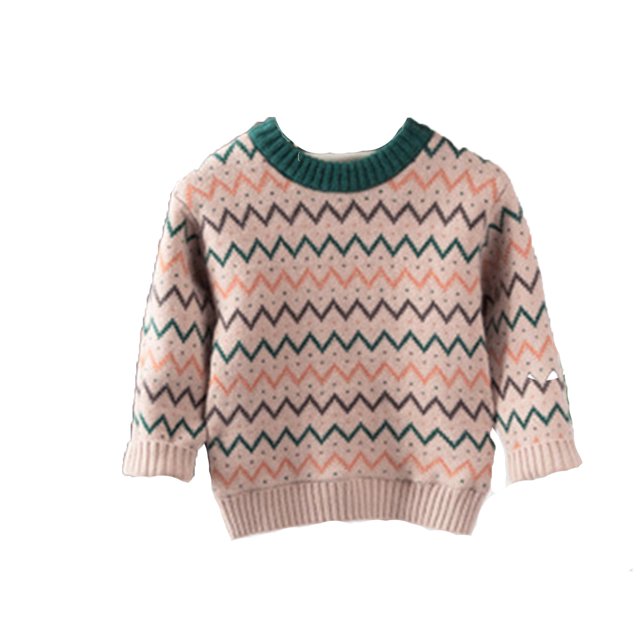 PMVFHDE Liquidation Chandail Garçon Bébé Fille Col Rond Tricot Automne Hiver Beige, 12-24 Mois