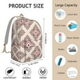 thumbnail image 5 of Natural Rustic School Backpack – Artistic Minimalist Boho Chic Canvas Bag with Abstraction and Tribal Accents, 5 of 5