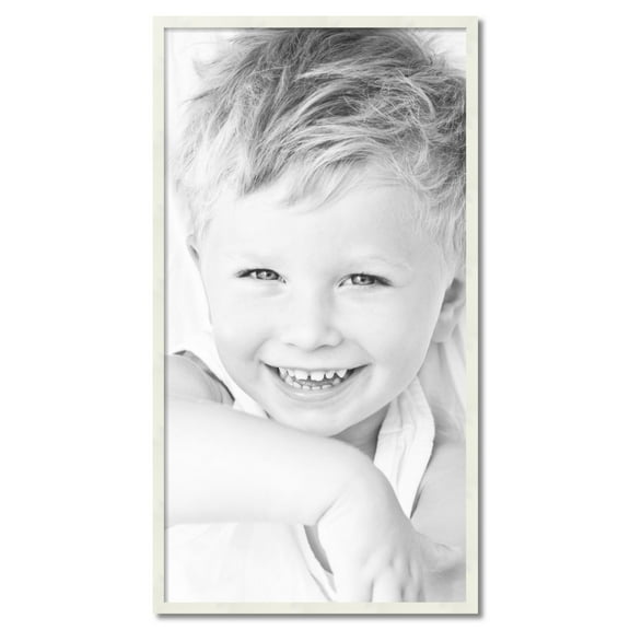 ArtToFrames 26" x 49" White Picture Frame, 26x49 inch White Wood Poster Frame (WOM-5140)