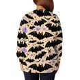 thumbnail image 5 of WTOBBY Women's Fashion Casual Long Sleeve Standing Collar Single Breasted Halloween Printed Workwear Jacket - Comfortable and Durable for Medical Apparel and Costume Use,Khaki 4XL, 5 of 5