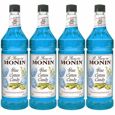 Monin Blue Cotton Candy Beverage Syrup 1L/33.81oz (4/Case)