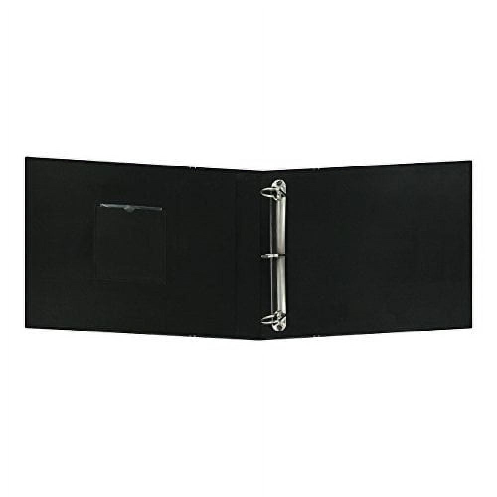 Pioneer 3-Ring Sewn Cover Album 12"X12"-Black/Black