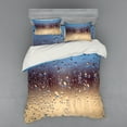 thumbnail image 2 of Ambesonne Nature Bedding Set 3 Pcs, Rainy Day Window Effect, Twin, Blue Tan Brown, 2 of 3
