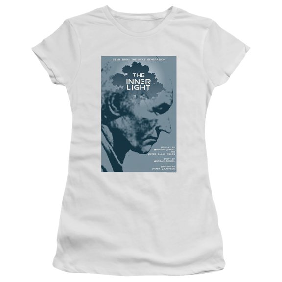 Star Trek Tng Season 5 Episode 25 Junior Women's Sheer T-Shirt White