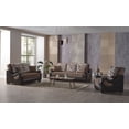 thumbnail image 4 of Ottomanson Convertible Accent Armchair with Hidden Storage, Firm Comfort Seating, Brown, 4 of 5