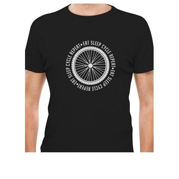 Tstars Mens Bicycle Shirt Cyclist Gift for Men Eat Sleep Cycle Repeat Gift for Cyclist Biking Bike Riders Cycling Tee Cycle Biking Road Mountain Riders T Shirt