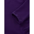 thumbnail image 6 of YEAHDOR Kids Girls Ballet Leotard Gymnastics Costume Long Sleeve Solid Color Dance Leotard Bodysuit Purple 6, 6 of 7