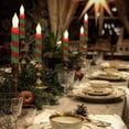 thumbnail image 3 of NANMELX Flameless Tapers Striped Candle Flickering Battery Operated Led Warm Wick Light Window Candle Christmas Home Decor, 3 of 11