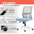 thumbnail image 2 of NEO CHAIR Office Chair, Ergonomic Lumbar Support, Adjustable Desk Chair with Armrests, Blue, 2 of 6