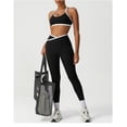 thumbnail image 5 of PISONIC Women's Workout Sets 2 Piece - Seamless Cross Yoga Leggings and Sports Bra Gym Outfits Activewear Matching Set, 5 of 5