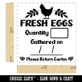 thumbnail image 2 of Fresh Eggs Return Carton Label Quantity Date Self-Inking Rubber Stamp Ink Stamper - Purple Ink - Small 1 Inch, 2 of 7