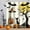 White, variant on MIZHONA Halloween Pumpkins Shower Curtain Horror Moonlit Night Fabric Bathromm Curtain for Bathroom Decor 72x72 in