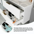 thumbnail image 6 of Noble House 24" Wall Mounted Floating Bathroom Vanity with Sink, 2 Drawers, Modern Cabinet, Matte White, 6 of 8