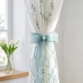 thumbnail image 6 of Lace Bow Curtain Tiebacks, Silky Ribbon Bowknot Curtain Holdbacks for Sheer Curtains, Decorative Curtain Accessories for Bedroom Living Room Wedding Decor (2 Pack, Sky Blue), 6 of 7