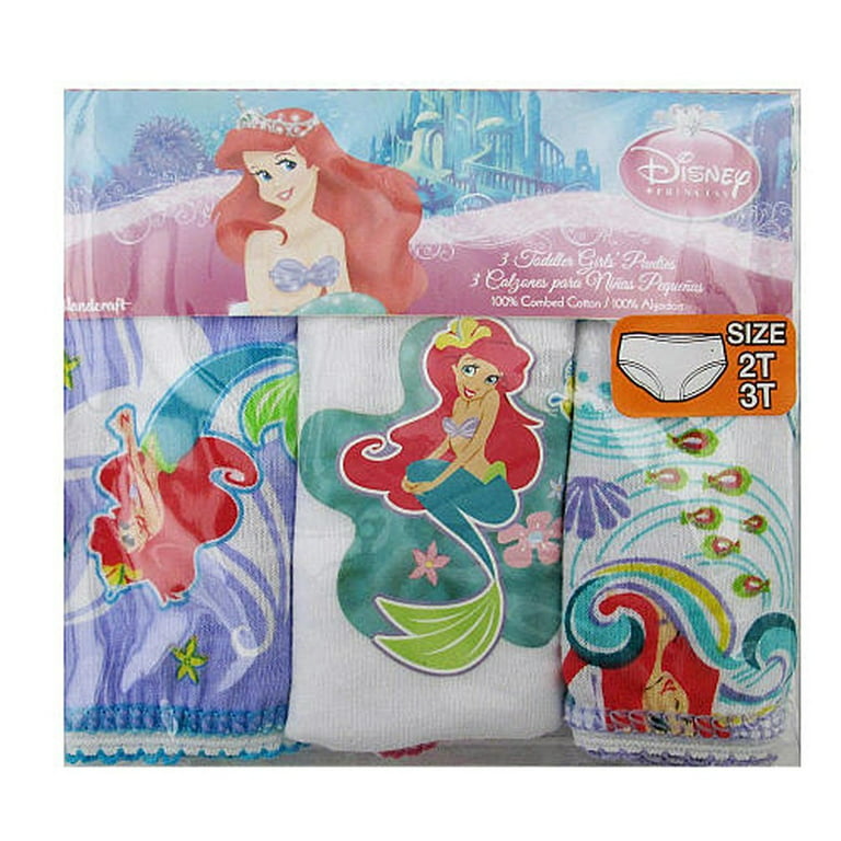 Disney Ariel Little Giels' 3 Pack Underwear (4T) 