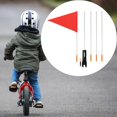 thumbnail image 1 of Bandera de bicicleta con mástil para niños, accesorios, mástil de fibra de vidrio, impermeable, de alta visibilidad, para sillas de ruedas y carritos 35 centímetros, 1 of 8