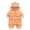 Orange, variant on Kaemgyyd Newborn Baby Fleece Lined Outfit Infant Girls Boys Cute Print One-Piece Jumpsuit Hooded Zipper Romper Winter Clothes