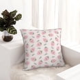 thumbnail image 6 of Pofeuu Floral Strawberr Print Double-sided plush pillowcase Square Throw Pillow Covers Pillows Cover for Living Room Bedroom Sofa Couch Cushion Cover（No pillow core）-20"x20", 6 of 7