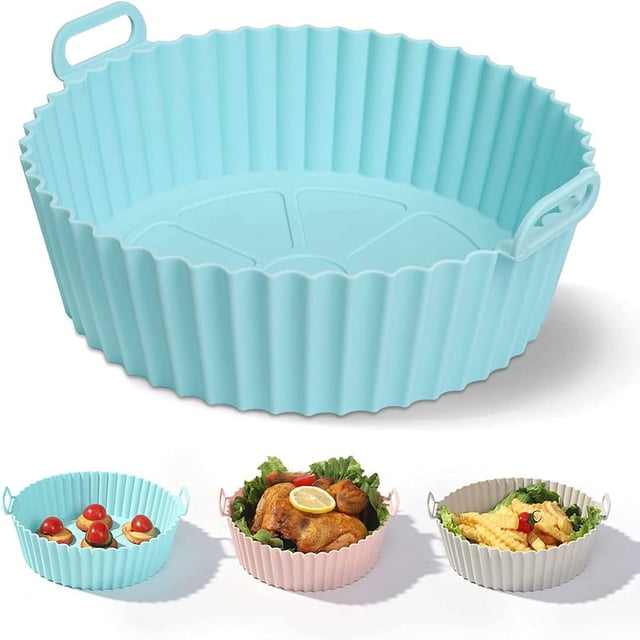 Almohadilla de silicona para freidora de aire Bandeja para hornear con revestimiento multifuncional Olla de silicona para freidora de aire