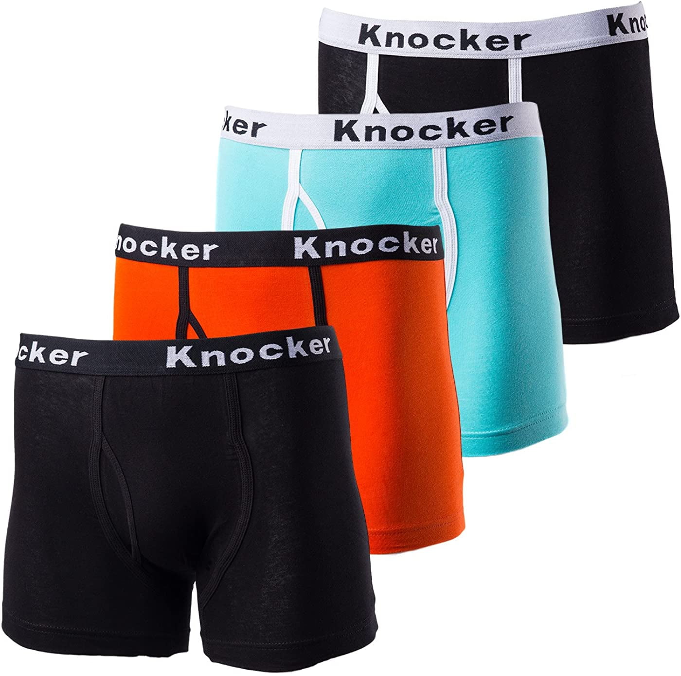 Knocker Men's Multi Colors Cotton & Spandex Stretch Boxer Briefs