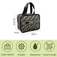 thumbnail image 2 of Bolsa de maquillaje Bolsa de almacenamiento de cosméticos de gran capacidad con diseño de mil pájaros enrejados y portátil para mujer, 2 of 5