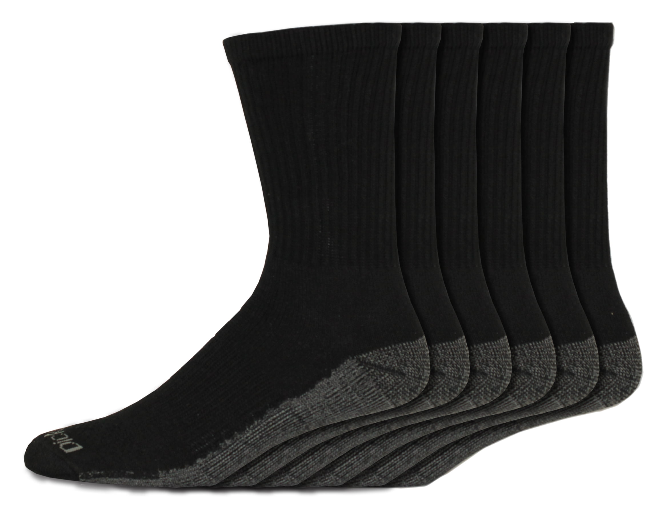 Genuine Dickies Men's Dri-Tech Crew Socks, 6-Pack, Sizes 6-15