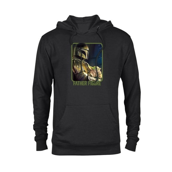 Star Wars The Mandalorian and the Child Father Figure - Pullover Hoodie for Adults - Customized-Black