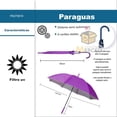 thumbnail image 2 of Paraguas con Sistema Semi-Automático Protección UV Color Morado, 2 of 6