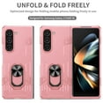 thumbnail image 6 of Allytech Galaxy Z Fold 5 Case with Front Screen Protector, With Ring Holder Stand Compatible with Car Mount Shockproof Rugged Hybrid PC Back Cover Case for Samsung Galaxy Z Fold5 5G - Pink, 6 of 12