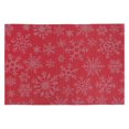 thumbnail image 1 of Vinyl Placemat (White Snowflake On Red) - Set of 12, 1 of 2