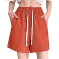 thumbnail image 1 of Dealovy Workout Shorts for Women Elastic Waisted Active Running Shorts Wide Leg Drawstring Gym Shorts, 1 of 6