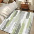 thumbnail image 5 of Abstract Art Washable Area Rugs 4'x6', Green Gray Mottled Color Block Oil Painting Low Pile Throw Living Room Rug Non-Slip Sturdy Edge Binding Carpet for Indoor Entryway Bedside Kitchen, 5 of 9