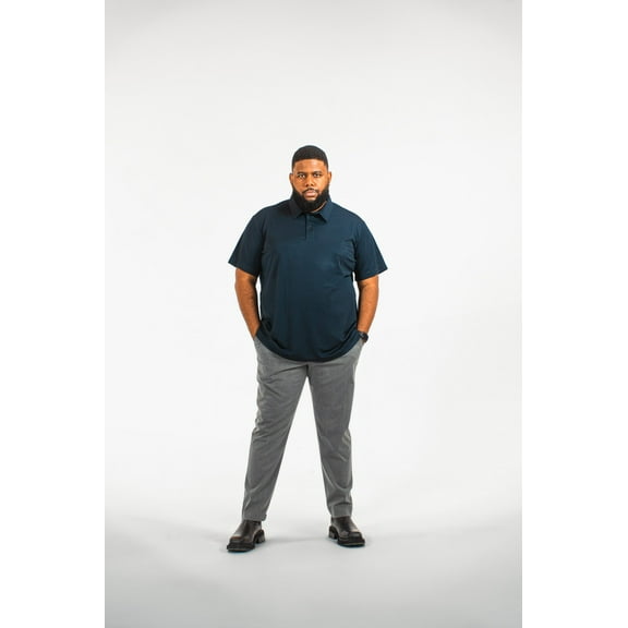 Regent Row Men’s Big and Tall Commuter Tech Polo, Moisture-Wicking, Quick Dry, Stretch Fit, Plus Size Casual Shirt