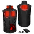thumbnail image 2 of Men's ActionHeat  Black Detroit Lions 5V Softshell Battery Heated Full-Zip Vest, 2 of 7