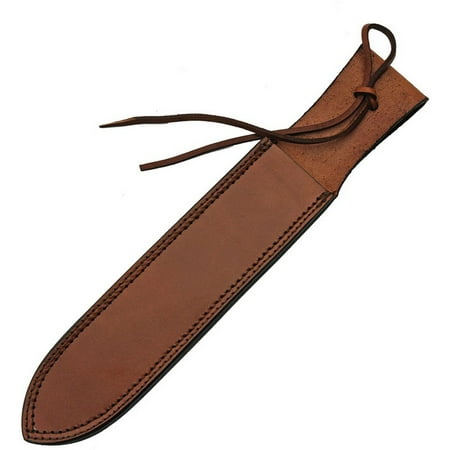 

Belt Sheath for 10 Fixed-Blade Knives | Brown Leather 14 Overall