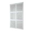 thumbnail image 3 of 60" x 80" White Primed 3-Lite Tempered Frosted Glass Sliding Door Panels Only, 3 of 7