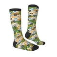 thumbnail image 3 of Fotbe Construction Machinery1 print Women's Men's Novelty Crew Socks Cotton Socks Knee High Socks for Walking,Running,Nurses,Pregnancy, 3 of 9
