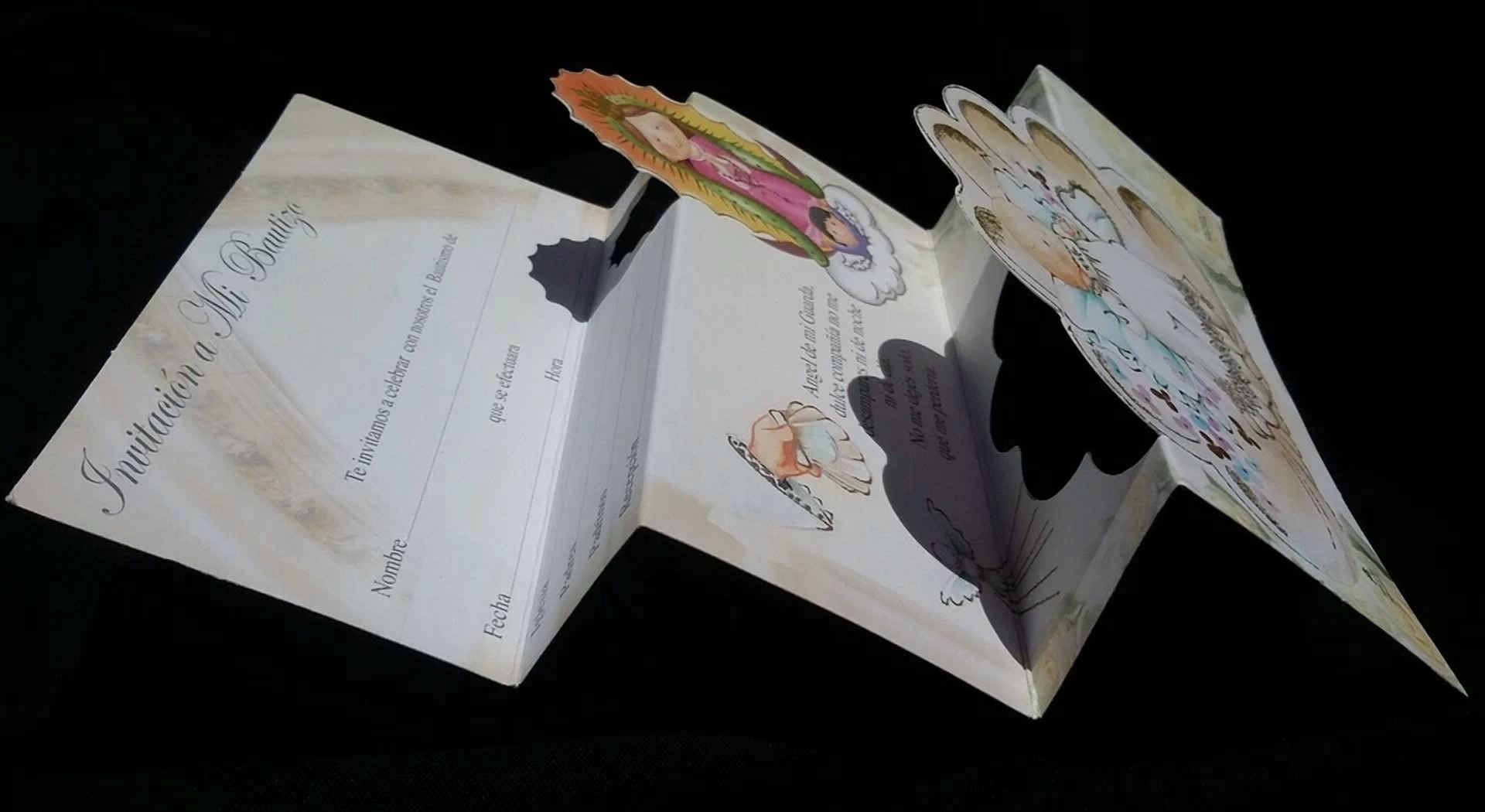 CIRCLE- Invitaciones De,A Mi Bautizo (Spanish Baptism Christening Invitations), Favors