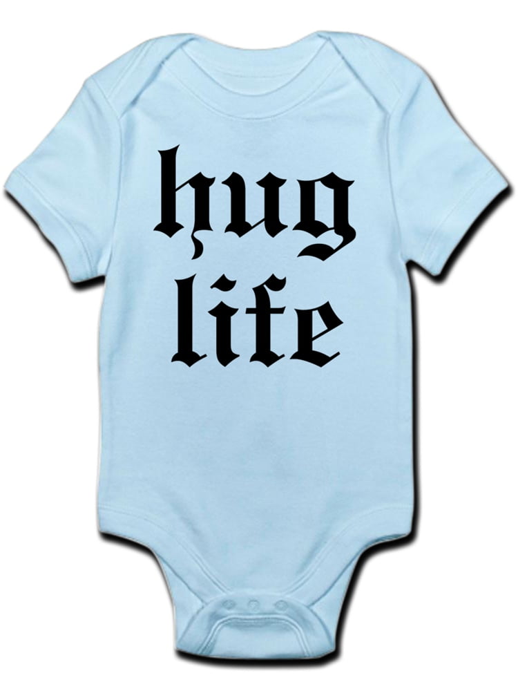 Infant Baby Girls Bodysuit Short-Sleeve Onesie Free Hugs Print Outfit Spring Pajamas