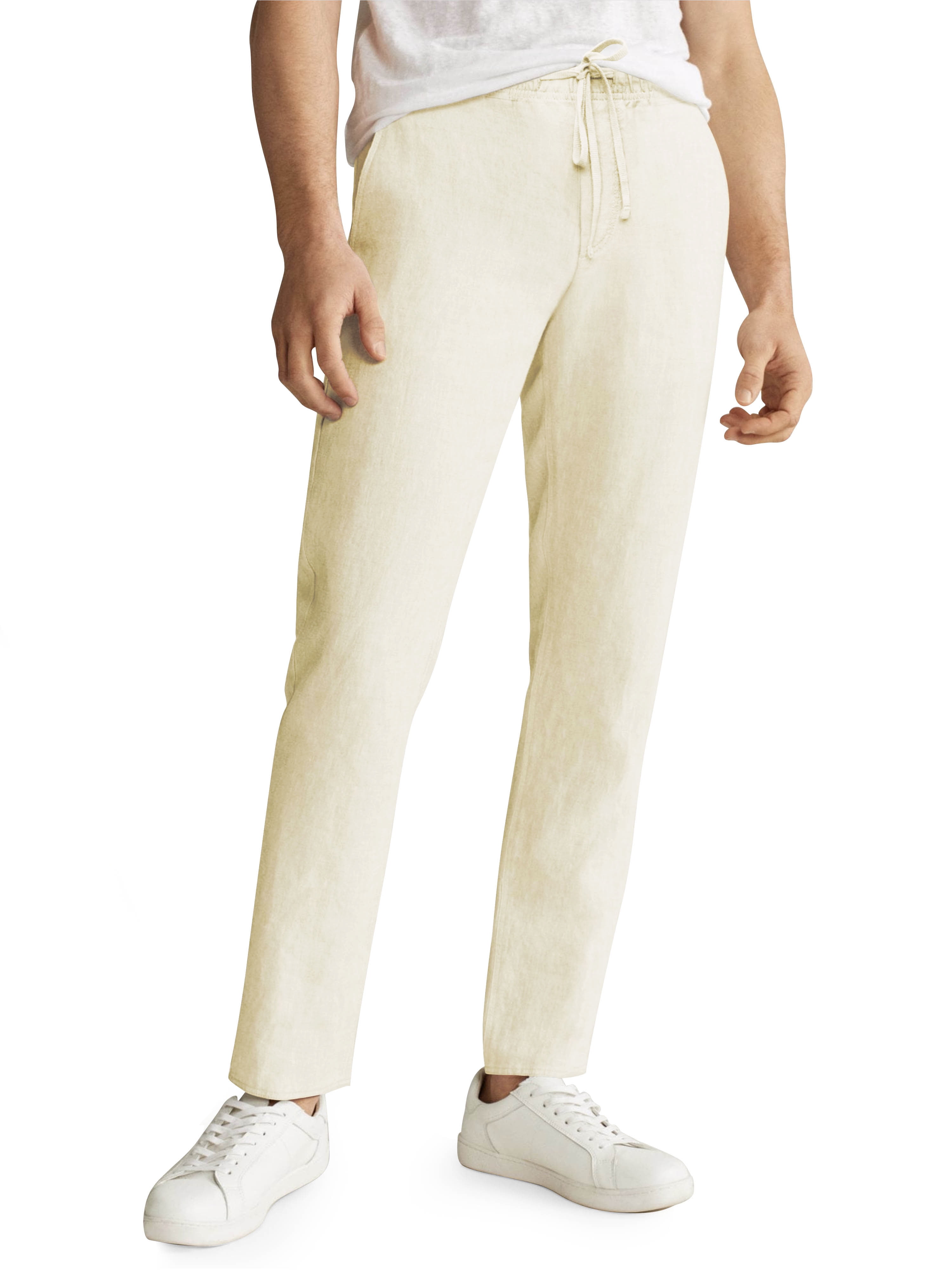 Amazon.com: Men Linen Pants Slim Fit,Mens Linen Casual Pants Fit Straight-Legs  Elastic Drawstring Loose Waist Summer Beach Yoga Pants (Khaki, M) :  Clothing, Shoes & Jewelry