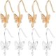 thumbnail image 1 of 20 piezas de pendientes de mariposa de 2 colores, chapados en oro de 18 quilates y platino, con anilla para hacer joyas. Ganchos: 20 × 8 mm., 1 of 7