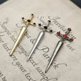 thumbnail image 6 of Vintage Dark Gothic Kinitial Sword Earrings For Women Men Dagger Piercing Earring Ear Jacket Punk Goth Halloween Jewelry Gift, 6 of 9