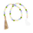 thumbnail image 4 of Guirnalda de abalorios de madera de Pascua hecha a mano Granos de primavera rústicos Abalorios de boho Adorno de abalorios de madera para colgar en la Estilo macarrón Gloria Cuentas de madera de Pascua, 4 of 8