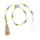 thumbnail image 4 of Guirnalda de cuentas de madera de Pascua con borlas, estilo rústico de granja, primavera, vacaciones Estilo macarrón, 4 of 8