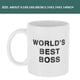 thumbnail image 3 of 350ml Ceramic Mug Dunder Mifflin Worlds Best Boss Water Cup Personality Office Coffee Cup (White), 3 of 4