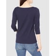 thumbnail image 3 of walmart Essentials Womens 3/4 Sleeve Boatneck T-Shirt, 3 of 8